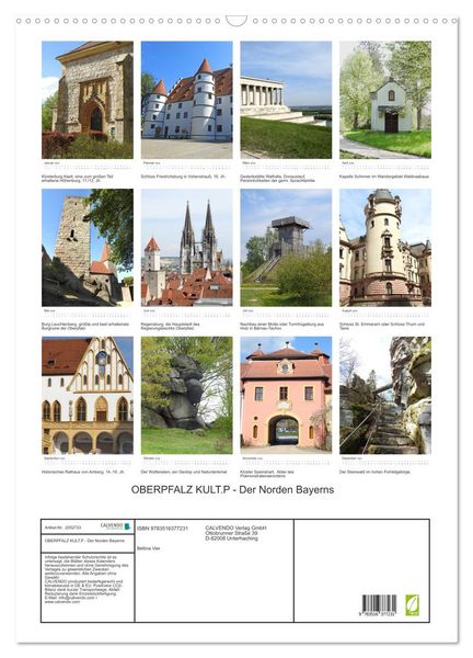 Produktbild: OBERPFALZ KULT.P - Der Norden Bayerns (Wandkalender 2026 DIN A2 hoch), CALVENDO Monatskalender