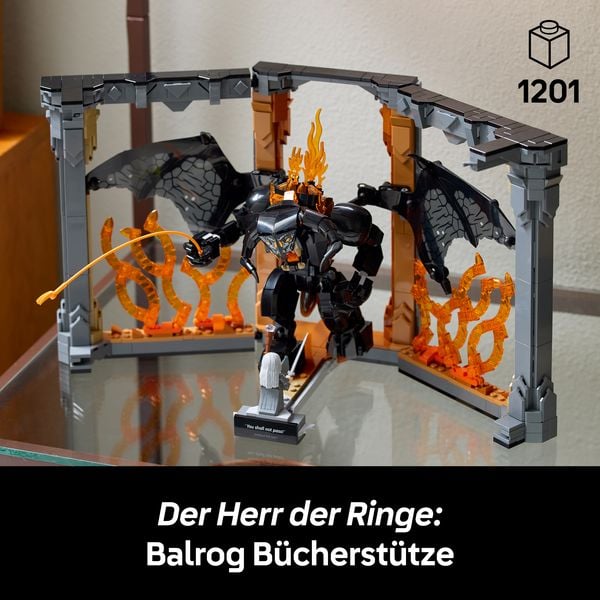 Produktbild: LEGO Icons 10367 Der Herr der Ringe: Balrog B&uuml;cherst&uuml;tze, Dekoration