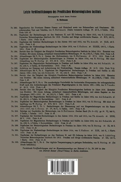 Produktbild: Himmelshelligkeit, Himmelspolarisation und Sonnenintensit&auml;t in Davos 1911 bis 1918