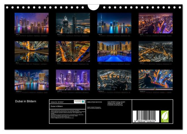 Produktbild: Dubai in Bildern (Wandkalender 2026 DIN A4 quer), CALVENDO Monatskalender