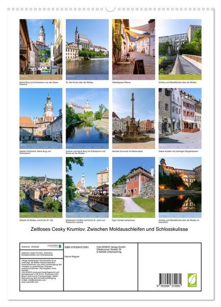 Produktbild: Zeitloses Cesky Krumlov. Zwischen Moldauschleifen und Schlosskulisse (hochwertiger Premium Wandkalender 2027 DIN A2 hoch), Kunstdruck in Hochglanz