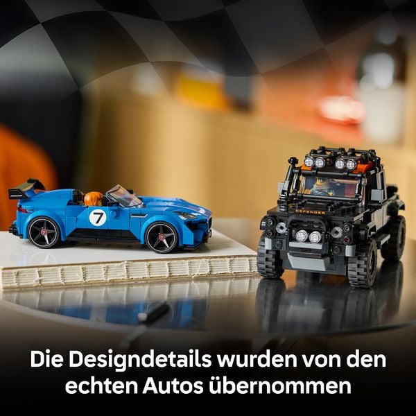 Produktbild: LEGO Speed Champions 77264 Jaguar Project 7 & Land Rover Defender, Spielzeugautos f&uuml;r Kinder