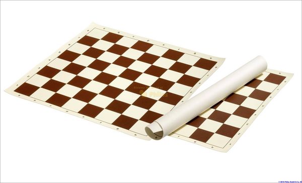 Produktbild: Schachbrett rollbar, Feld 55 mm, aus Kunststoff, braun creme