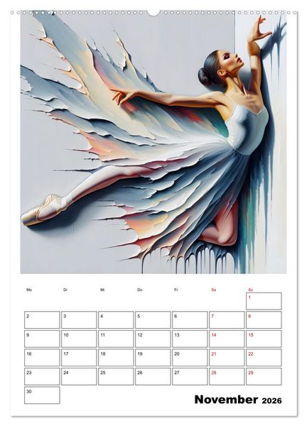 Produktbild: Tanz der Befreiung &ndash; Ballerina auf der Suche nach Freiheit (Wandkalender 2026 DIN A2 hoch), CALVENDO Monatskalender