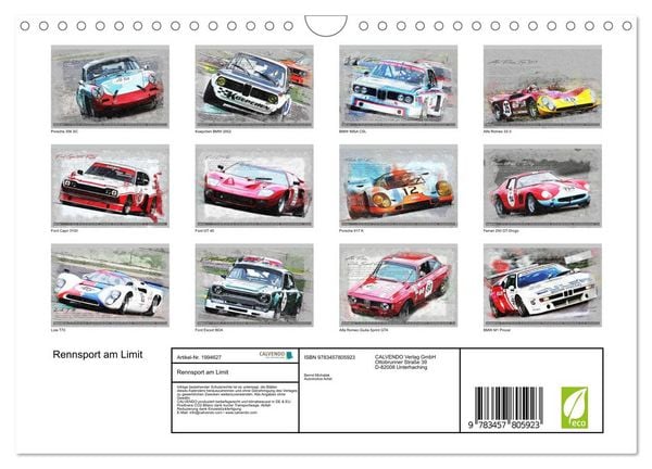 Produktbild: Rennsport am Limit (Wandkalender 2026 DIN A4 quer), CALVENDO Monatskalender