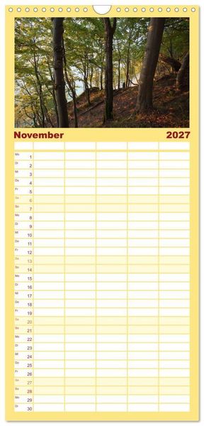 Produktbild: Familienplaner 2027 - R&uuml;gen und Hiddensee - Momente einer Reise mit 5 Spalten (Wandkalender, 21 x 45 cm) CALVENDO