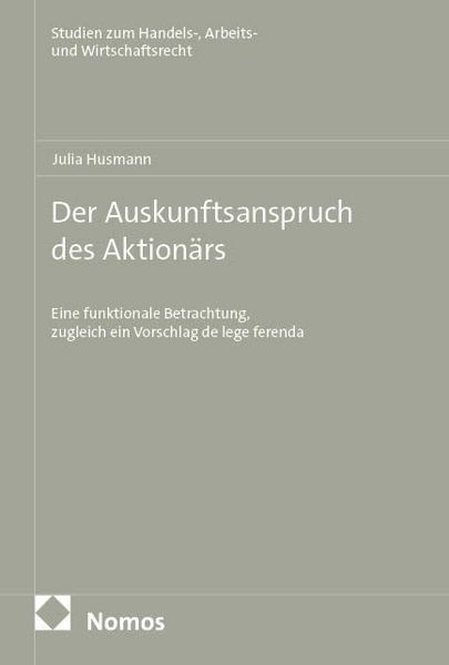 Produktbild: Der Auskunftsanspruch des Aktion&auml;rs