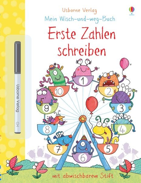 Mein Wisch-und-weg-Buch: Erste Zahlen schreiben, Taschenbuch von Jessica Greenwell, Usborne, 9781782322818