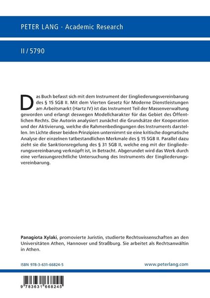 Produktbild: Die Eingliederungsvereinbarung nach &sect; 15 SGB II