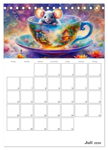 Produktbild: Tierische Kaffee Gesellschaft (Tischkalender 2026 DIN A5 hoch), CALVENDO Monatskalender