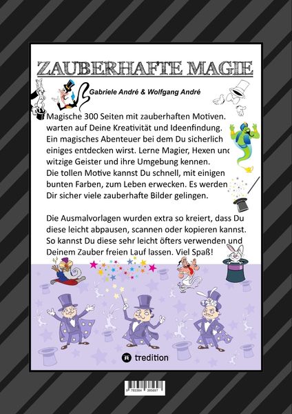 Produktbild: Mega Malbuch - 300 Seiten Magische Motive - Magier - Hexen - Geister - Zauberein - Feen - Elven - Aladdin - Zaubersterne