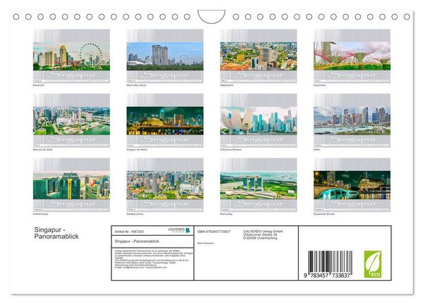 Produktbild: Singapur - Panoramablick (Wandkalender 2026 DIN A4 quer), CALVENDO Monatskalender