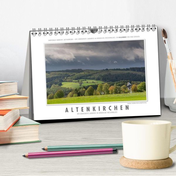 Produktbild: Emotionale Momente: Altenkirchen - der lebenswerte Landkreis im Norden des Westerwaldes. (Tischkalender 2026 DIN A5 quer), CALVENDO Monatskalender