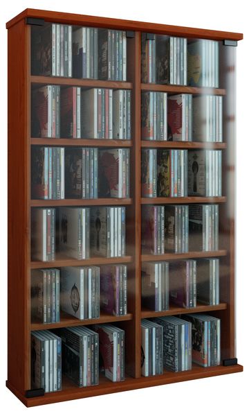 Produktbild: Holz CD DVD Stand Regal Schrank Roma Glast&uuml;r