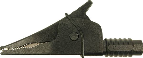 Cliff Croc Clip Sicherheits-Abgreifklemme Steckanschluss 4mm CAT III 1000V Schwarz