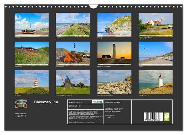 Produktbild: D&auml;nemark Pur (Wandkalender 2026 DIN A3 quer), CALVENDO Monatskalender