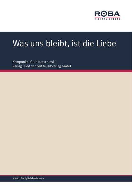Produktbild: Was uns bleibt, ist die Liebe