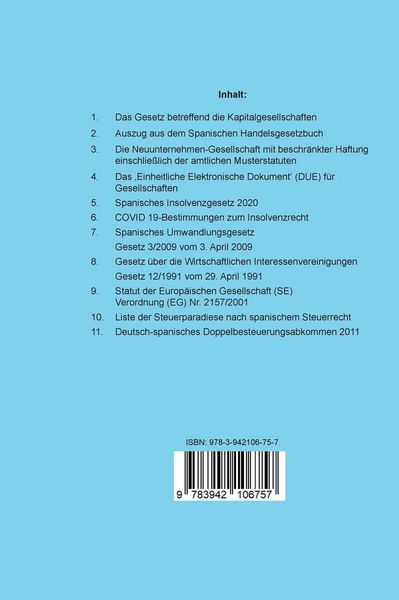Produktbild: Spanisches Gesellschafts-, Handels- und Insolvenzrecht