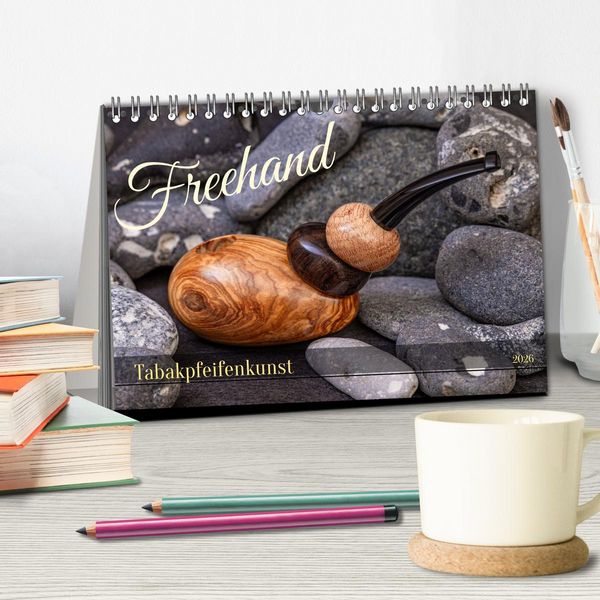 Produktbild: Tabakpfeifenkunst (Tischkalender 2026 DIN A5 quer), CALVENDO Monatskalender
