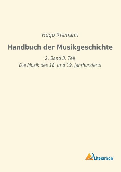 Produktbild: Handbuch der Musikgeschichte