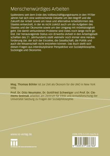 Produktbild: Menschenw&uuml;rdiges Arbeiten