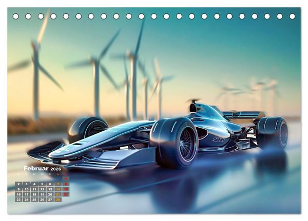 Produktbild: Formel E futuristisch (Tischkalender 2026 DIN A5 quer), CALVENDO Monatskalender
