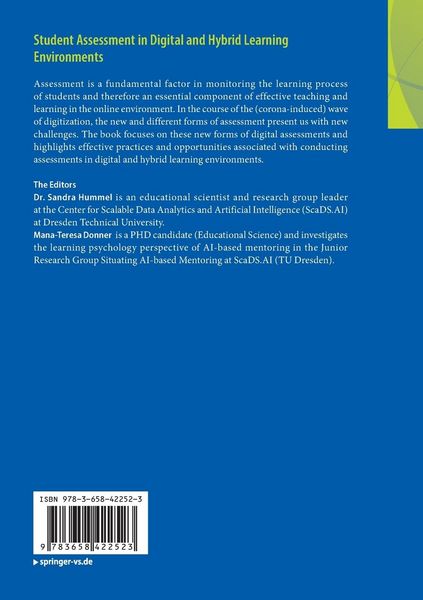 Produktbild: Student Assessment in Digital and Hybrid Learning Environments