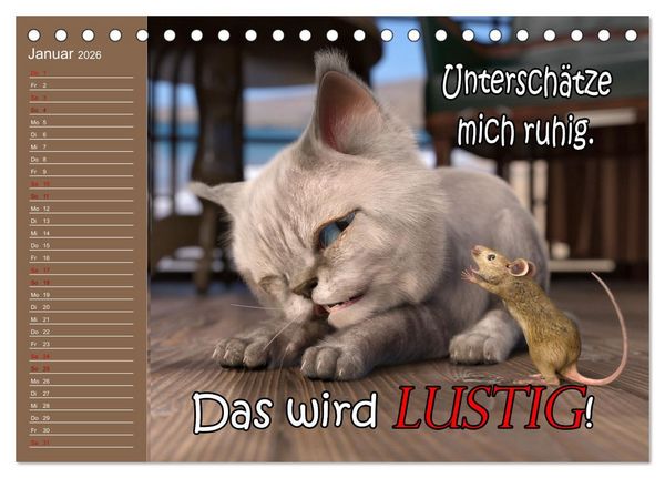Produktbild: Tierische Toons (Tischkalender 2026 DIN A5 quer), CALVENDO Monatskalender