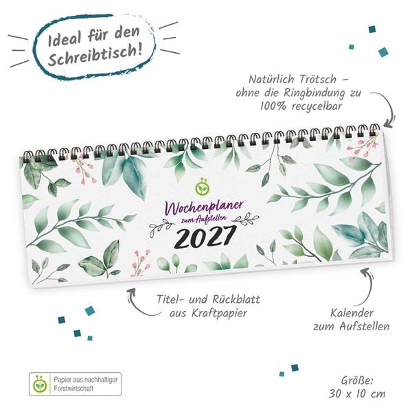 Produktbild: TR&Ouml;TSCH - Wochenplaner zum Aufstellen Natur 2027