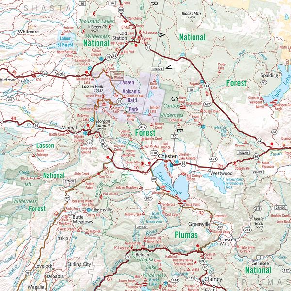 Produktbild: Northern California Recreation Map