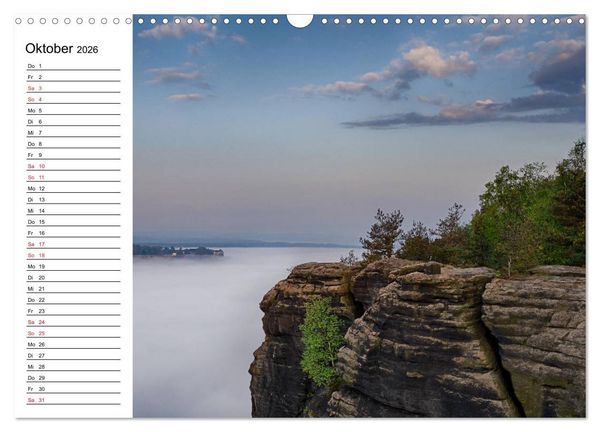 Produktbild: S&auml;chsische Schweiz &ndash; Impressionen (Wandkalender 2026 DIN A3 quer), CALVENDO Monatskalender