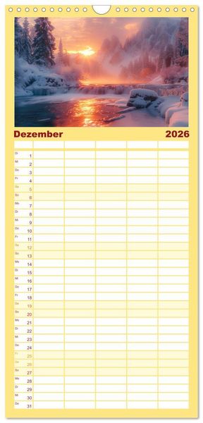 Produktbild: Familienplaner 2026 - Wo Wasser und Magie sich vereinen mit 5 Spalten (Wandkalender, 21 x 45 cm) CALVENDO