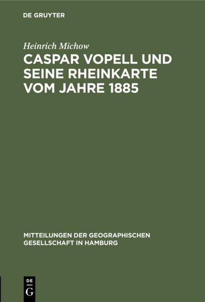 Produktbild: Caspar Vopell und seine Rheinkarte vom Jahre 1885