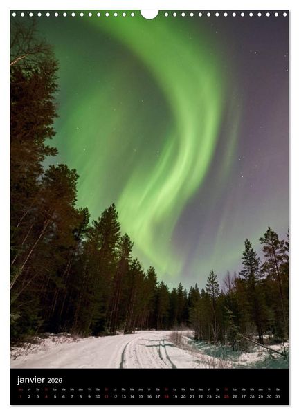 Produktbild: Aurora Borealis en Scandinavie (Calendrier mural 2026 DIN A3 horizontal), CALVENDO calendrier mensuel