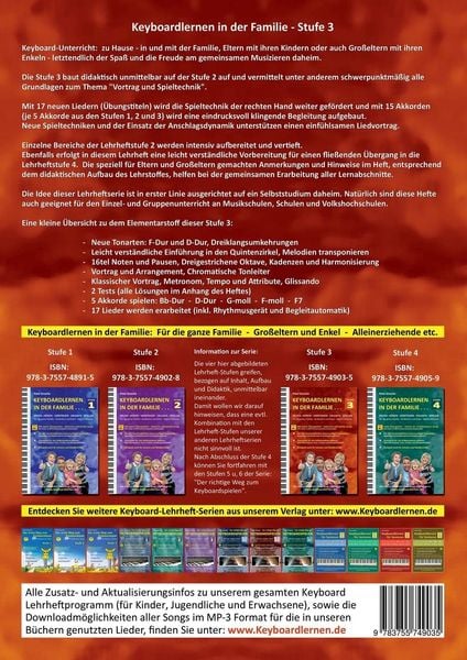 Produktbild: Keyboardlernen in der Familie (Stufe 3)