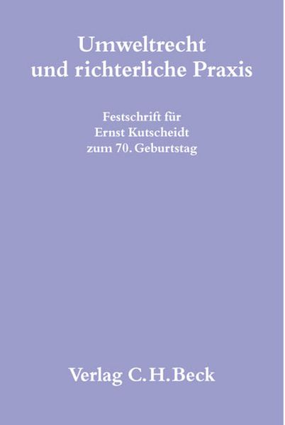 Produktbild: Umweltrecht und richterliche Praxis