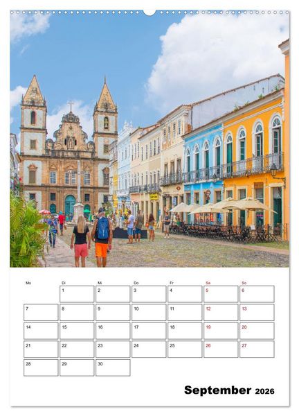 Produktbild: Salvador de Bahia - wundersch&ouml;nes Reiseziel (hochwertiger Premium Wandkalender 2026 DIN A2 hoch), Kunstdruck in Hochglanz