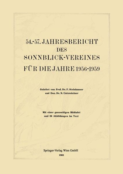 Produktbild: 54.&ndash;57. Jahresbericht des Sonnblick-Vereines f&uuml;r die Jahre 1956&ndash;1959