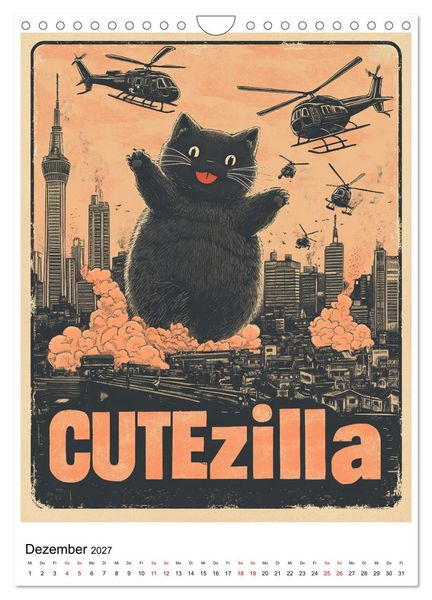 Produktbild: Gro&szlig;es Katzenkino (Wandkalender 2027 DIN A4 hoch), CALVENDO Monatskalender