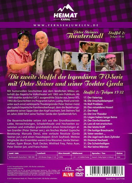 Produktbild: Peter Steiners Theaterstadl - Staffel 2/Folgen 17-32 [8 DVDs]