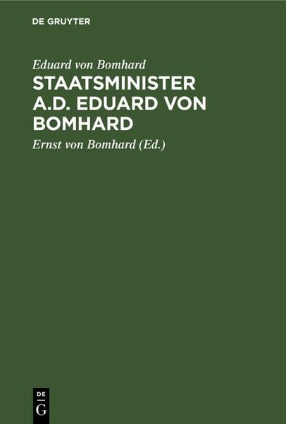 Produktbild: Staatsminister a.D. Eduard von Bomhard
