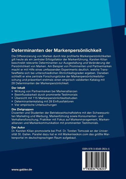 Produktbild: Determinanten der Markenpers&ouml;nlichkeit
