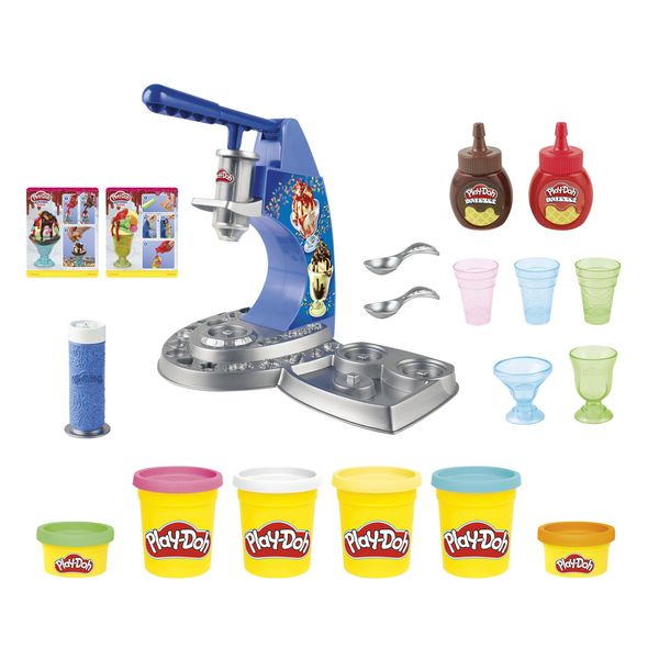 Hasbro E66885L2 - Play-Doh Kitchen, Drizzy Eismaschine mit Toppings, Spielset, Knete