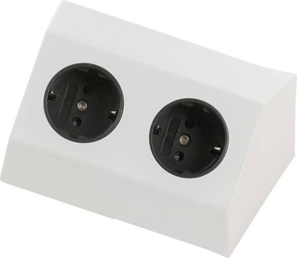 Produktbild: Heitronic 500069 Steckdosenleiste Wei&szlig;, Silber 1St.