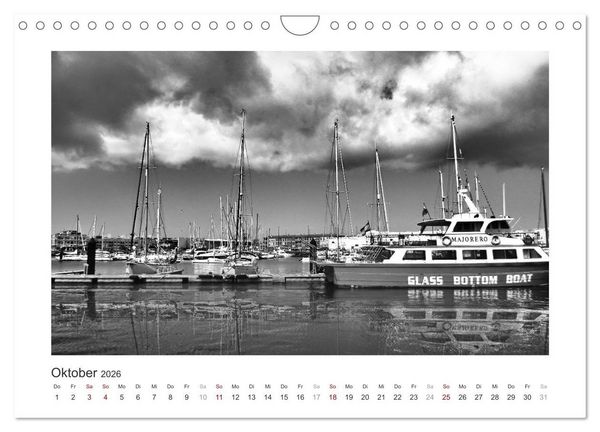 Produktbild: Monochrom Meer (Wandkalender 2026 DIN A4 quer), CALVENDO Monatskalender