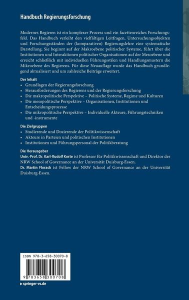 Produktbild: Handbuch Regierungsforschung