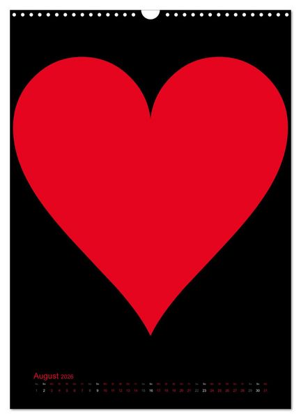 Produktbild: Foto- und Bastelkalender &bdquo;LIEBE&ldquo; in der Farbe Schwarz (Wandkalender 2026 DIN A3 hoch), CALVENDO Monatskalender