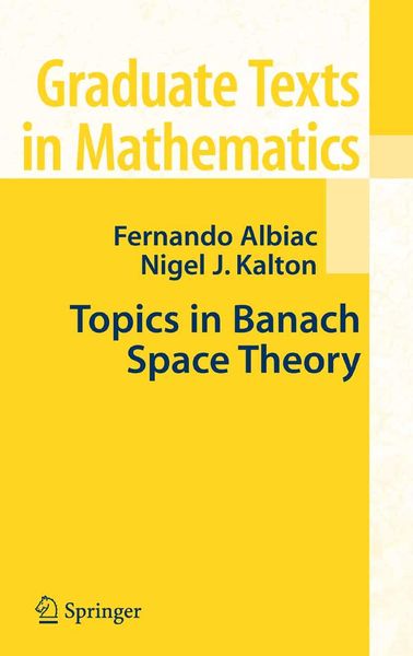 Produktbild: Topics in Banach Space Theory