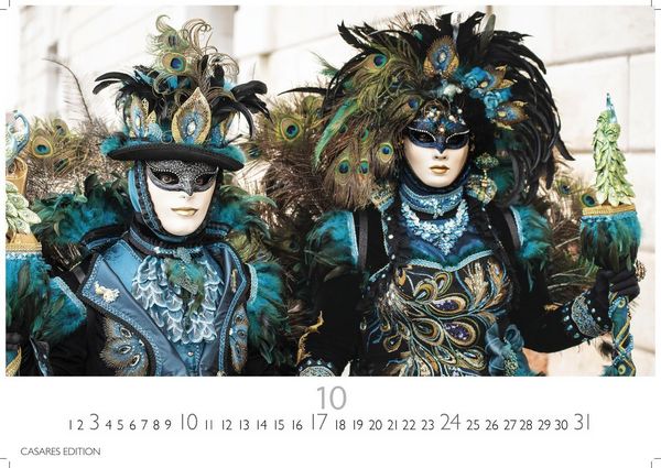 Produktbild: Venedig Karneval Kalender 2027 &ndash; Wandkalender | Fotokalender Italien 24x35 cm -. mit Karneval-Fotos, fantasievollen Masken und Kost&uuml;men