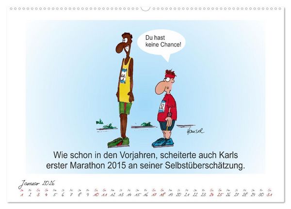 Produktbild: HANSELs kleiner Laufkalender (hochwertiger Premium Wandkalender 2026 DIN A2 quer), Kunstdruck in Hochglanz